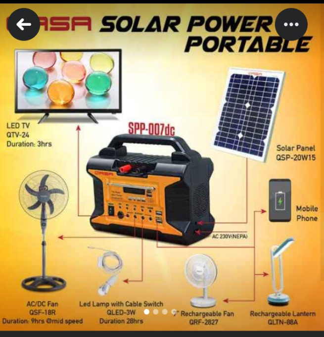 Qasa Solar Rechargeable Power Kit